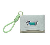 KAHDGSS Porte-monnaie court en cuir synthétique avec motif saucisse de dessin animé, porte-cartes, petit portefeuille en cuir synthétique pour femme et fille avec porte-cartes, Vert, Beauté de masse