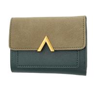 KAHDGSS Portefeuille court tendance en cuir synthétique pour femme Porte-monnaie Porte-cartes Emplacements pour argent Pour usage quotidien et voyage, Vert, Beauté de masse
