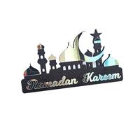 KAHDGSS Ramadans Table Decoration Gold Silver Islamics avec Castles Eid Moubaraks Décorations pour Atmosphères Festives Art Islamique Moderne