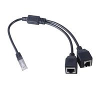 KAHDGSS Répartiteur de câble Ethernet 45 mâles vers doubles ports femelles Ethernet Y adaptateur Ethernet répartiteur pour connexion