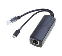 KAHDGSS Répartiteur Gigabit 1000 m vers 5 V 2,4 A Séparateur Type C DC5521 Prise d'alimentation USB Large application Splitter