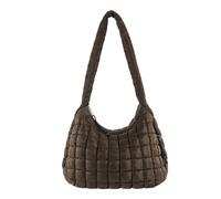 KAHDGSS Sac à bandoulière plissé en nylon de grande capacité pour diverses occasions, marron, One Size