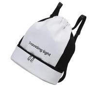 KAHDGSS Sac à cordon Sac de sport Sac de fitness avec séparation sèche de l'humidité Sac de plage Fitness Natation étanche pour femmes hommes natation Draw String Gym Escalade Sacs à dos, beige