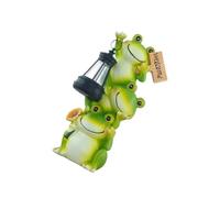 KAHDGSS Statue de Jardin de Grenouilles à avec Lampe, décorations extérieures adorables, lumière LED Automatique pour étang ou patios, Paysage, Grenouilles à, lumière de