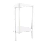 KAHDGSS Table basse contemporaine transparente en acrylique - Forme polygonale - Gain de place - Meuble multifonction
