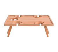 KAHDGSS Table pliante pour pique-nique, camping, verres à vin, étagère à vin pour usage extérieur polyvalent en bambou pique-niques