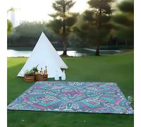 KAHDGSS Tapis de camping pliable - Grand pique-nique et couverture de plage - Poids léger - Pour la randonnée, les pique-niques, les voyages, le camping, la plage imperméable