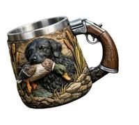 KAHDGSS Tasse à boire en résine avec motifs de chiens de chasse et de canards, parfaite pour les amateurs de plein air et la décoration de la maison, tasse de chasse en faïence