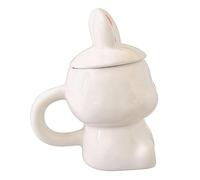 KAHDGSS Tasse à café avec couvercle en forme de lapins sur le thème des vacances, tasse à boire en céramique, capacité de 350 ml, verres, tasse de Pâques en faïence avec couvercle