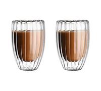 KAHDGSS Tasse élégante en verre borosilicate transparent à double paroi pour un plaisir de boisson confortable et sûr - Tasse d'étudiant conviviale