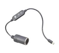 KAHDGSS Tension réglable USB C vers 5V9V12V15V24V Câble adaptateur d'alimentation de voiture avec écran numérique pour appareils extérieurs à la maison Adaptateur d'affichage numérique