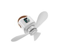 KAHDGSS Ventilateur de plafond portable pour camping extérieur 4 vitesses USB électrique avec télécommande, lumière LED, ventilateur de plafond USB avec lumière LED et télécommande