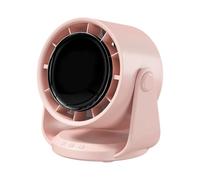 KAHDGSS Ventilateur silencieux et puissant à affichage numérique 4000 mAh Batterie Texture Convient pour chambre à coucher, bureau et école Ventilateur moderne