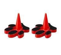 Kahdsvby Lot de 2 bouchons de support de pour chien en plastique rouge, compatible avec les tailles classiques XS à L, bouchons en plastique uniquement inclus dans la livraison