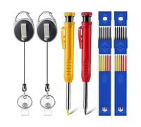 Kahdsvby Porte-crayon mécanique en bois rétractable pour crayons de charpentier avec support rétractable, idéal pour les architectes de travail du bois