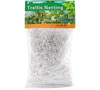 KAHEIGN 1.67m x 10m Filet De Jardin Filet De Treillis en Polyester Filet De Soutien Aux Pois Végétaux pour l'escalade De Fleurs (Blanc)