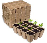 KAHEIGN 10 Pièces Plateaux de Germination de Graines, 12 Cellules Plateau de Germination des Plantes Producteur de Blé Sain Plateau de Culture (avec 10 Plateaux et Couvercles)