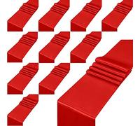 KAHEIGN 12 Pièces Chemin de Table en Satin, 30CM x 275CM Rouge Long Chemin de Table en Satin de Soie de Mariage pour Décoration de Chaise Table de Fête Mariage Banquet Diplômes Anniversaire
