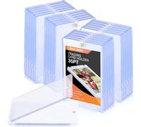 KAHEIGN 12 Pièces Porte-Cartes Magnétiques, 35PT Protecteur DeÉtui de Rangement pour Cartes de Jeu One Touch en Acrylique avec Protection UV pour Standard Pokémon Yu-Gi-Oh Jeu Base-Ball Sport Carte