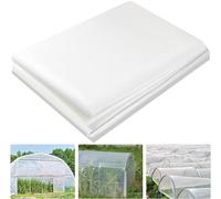 KAHEIGN 2 x 6m À Toute épreuve Feuille De Polyéthylène, Extra-épais Clair Jardin Grandir Couverture De Polytunnel Membrane Horticole en Polyéthylène pour L'isolation De Jardinage (250mu / 1000g)