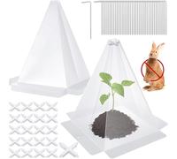 KAHEIGN 20 Pièces Cloches pour Plantes de Jardin, 28CM x 20CM Pliable Couvercle de Cloche en Plastique pour Plante Mini Serre Réutilisable pour Protection Contre Soleil Neige Gel Oiseaux Insectes