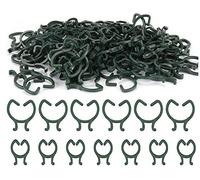 KAHEIGN 200 Pièces Clips De Vigne Végétale, 2 Taille Clips De Support pour Plantes Clips De Fixation De Vigne pour Support De Tige De Fleur De Fruit De Légume (Vert)