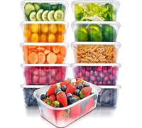KAHEIGN 25 Pièces Contenants D'entreposage des Aliments, 1000ml Réutilisable Boîtes de Préparation deRepas en Plastique Conteneurs de Charcuterie à Emporter Étanches Sans BPA avec Couvercle Hermétique