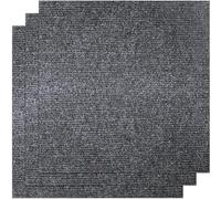 KAHEIGN 30 Pièces Dalles de Moquette Auto-Adhésives, 30CM x 30CM Carreaux de Sol Faciles Décoller et Coller Dalles de Moquette Antidérapantes et Résistantes pour Bureau Salon Chambre (Gris Foncé)