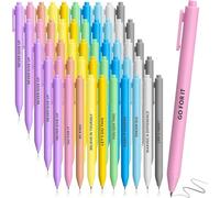 KAHEIGN 50 Pièces Stylos à Bille Inspirants, 14CM Macaron Stylo à Citations Motivantes Stylets Rétractables à Encre Noire pour Femmes Hommes Patrons Bureau Fournitures Cadeaux (10 Styles Positifs)