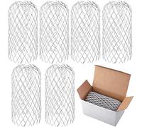 KAHEIGN 6 Pièces Métal Gardes De Gouttière, 4,5 à 8,5cm Extensible Tamis De Filtre à Tamis Tamis De Gouttière à Feuilles Couvercles De Tuyau De Descente