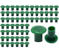 KAHEIGN 60 Pièces Capuchons De Sécurité De Canne, 3cm Caoutchouc Toppers De Sécurité De Canne Capuchons De Protection pour Canne à Haricots pour Jardin Extérieur (Vert)