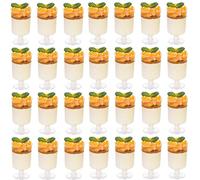 KAHEIGN 60 Pièces Mini Verrines à Dessert, 100ml Gobelets à Dessert Ronds en Plastique Coupe Apéritif Parfait Clair Bol de Service Réutilisable pour Fête de Mousse Pouding (8,5 x 5cm)