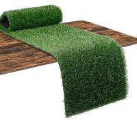 KAHEIGN Chemin de Table en Gazon Artificiel, 36CM x 122CM Nappe en Fausse Herbe Faux Gazon de Pâques Tapis de Table pour Football Thème Mariage Anniversaire Banquet Jardin Faire la Fête Décoration