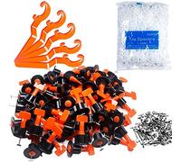 KAHEIGN Kit De Système De Nivellement De Carreaux, 100 Pièces Cales D'espacement Réutilisables Pour Niveleurs De Carreaux Pour Bâtiment Murs Sols + Clé Spéciale