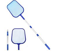 KAHEIGN Toute épreuve Écumoire De Feuilles De Piscine, 150cm Filet De Nettoyage Des Feuilles De Piscine Écumoire à Mailles Fines Avec Râteau Télescopique Pour Bassin Jardin Fontaine Baignoires Spa