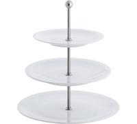 Kahla Update Etagère Midi 3 étages, Présentoir, Porcelaine, Blanc, Ø 26,5 cm, 21,5 cm et 16 cm, 327848A90032C