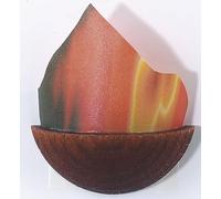 Kahlert Licht- Accessoires pour Maison de poupées, Rulke010306, Couleur Bois, Effet feu Rouge, Jaune, Noir