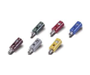 Kahlert Licht Fiche mâle 2.6 mm avec trou transversal 08895 rouge 10 pc(s)