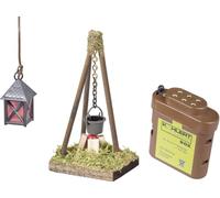 Kahlert Licht Puppenmöbel- krippenzubehör boitier à Piles et 1 Lanterne LED Noir feu de Camp