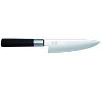 KAI Wasabi Couteau de Chef Noir 15,0 cm de longueur de lame - acier inoxydable poli 6A/1K6 58 (±1) HRC - manche en polypropylène noir - couteau de chef, couteau de cuisine - Fabriqué au Japon
