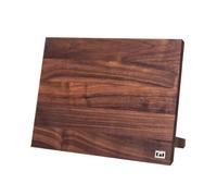KAI Bloc à Couteaux magnétique à Poser en Noyer - Bois Haut de Gamme - pour 6 à 8 Couteaux - Dimensions 34 x 14 x 26,5 cm - Support magnétique pour Couteaux