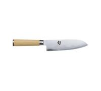 KAI Couteau Santoku Shun Classic Blanc 18 cm – Damas 32 couches, Noyau VG MAX, Manche Pakkawood