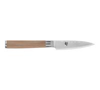 KAI Shun Classic Couteau de Bureau Japonais Blanc 9 cm - Couteau Damas 32 Couches Noyau VG MAX - 61 (±1) HRC - bois de pakka - Fabriqué au Japon - Couteau d'Épluchage de Légumes Paring Forgé