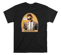 KAI KOU SONG ZI 80S TV Sledge Hammer T-Shirt Cool T Shirt Men Tshirt Black XL