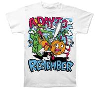 KAI KOU SONG ZI A Day to Remember Men's Orange You Glad T Shirt White S