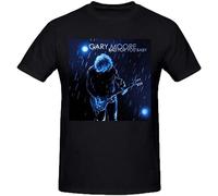 KAI KOU SONG ZI Gary Moore Bad for You Baby Men's Relaxed Fit Cotton Round Neck T-Shirt Black M