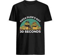 KAI KOU SONG ZI Pizza Dude Got 30 Seconds Vintage Shirt 71 T Shirt for Men Black S