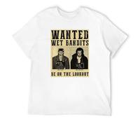 KAI KOU SONG ZI Wet Bandits Home Alone Funny Joe Pesci Fan Parody T Shirt White L
