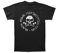KAI KOU SONG ZI Ysdetf Rebel Motorcycle Club Men's Skull & Pistons Slim Fit T Shirt Black XXL