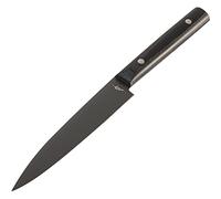 KAI Michel BRAS Couteau Utilitaire Quotidien No.3 avec lame de 15 cm - lame utilitaire revêtue de titane en acier A8 - manche en bois de pakka noir - Fabriqué au Japon